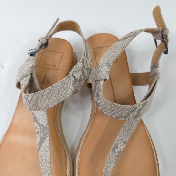 NWOB DOLCE VITA Myra GRAY Snake Print Sandals Women's Size 9 FAUX LEATHER NEW... - Picture 6 of 16